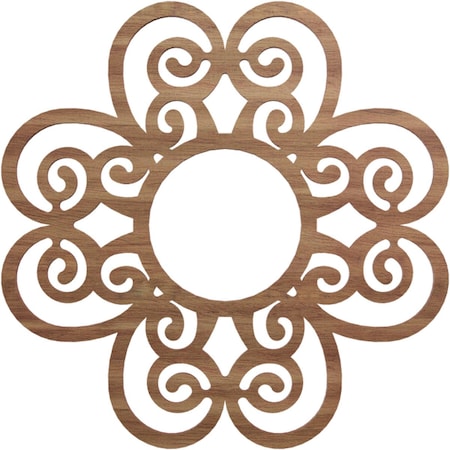 Ekena Millwork Cohen Wood Fretwork Pierced Ceiling Medallion, Walnut, 16"OD x 5 1/2"ID x 3/8"T CMWP16X16X0375COWA